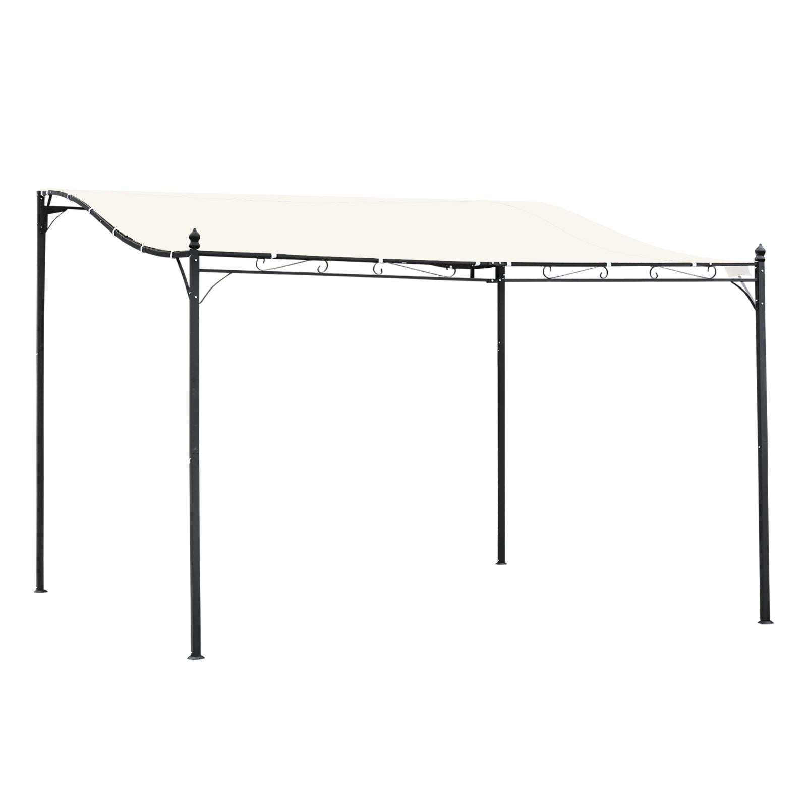 Gazebo Backyard Pool Garden Pergola Canopy Sun Shade Top | Large | Cream