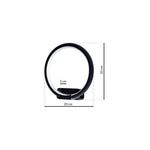 Orion 20cm Wall Light 6w(50w) Modern Black Circular Design With Highly Efficient Light Source Included