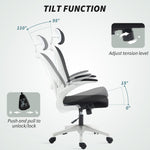 Executive Mesh Office Chair With Headrest, Lumbar Support | One Size | Black