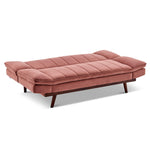 Mondaine Velvet Sofa Bed 3 Seater | Rose Gold