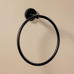 Towel Ring, 20cm, Matt Black, Hidden Fixings, Start Collection