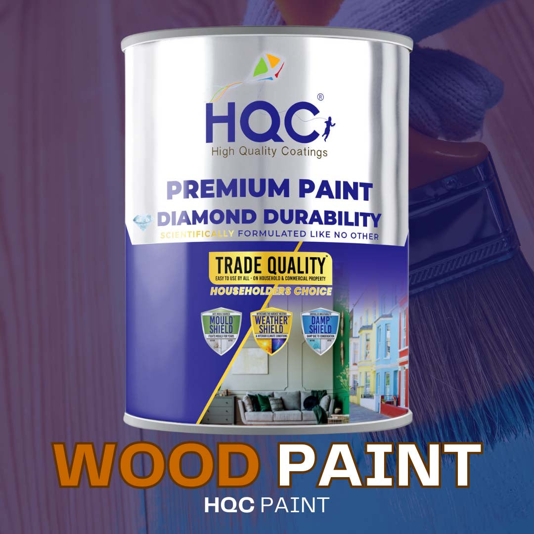 HQC Paint Wood Paint - Weatherproof For Fences, Gates, Sheds & Furniture