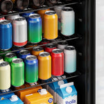 Glass Door Beverage Cooler With Led Light | 109l | Black