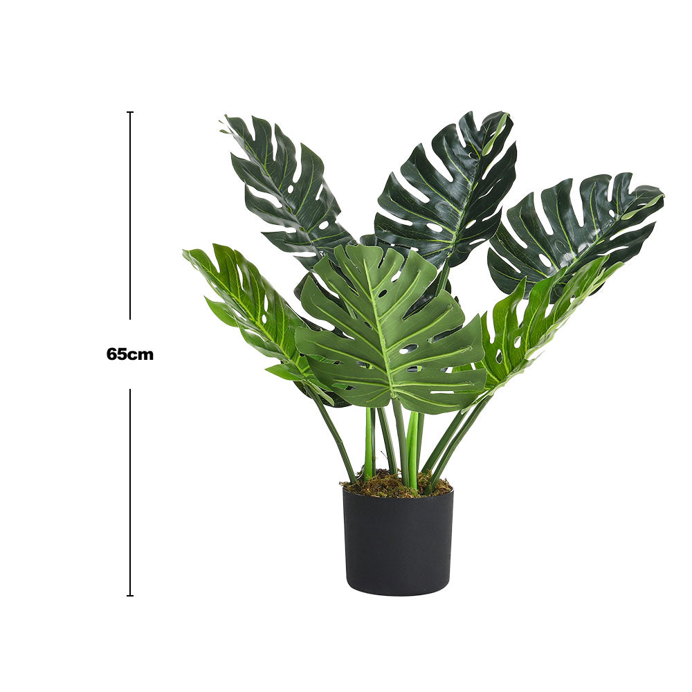 65cm Artificial Tropical Monstera Tree Faux Plant In Pot