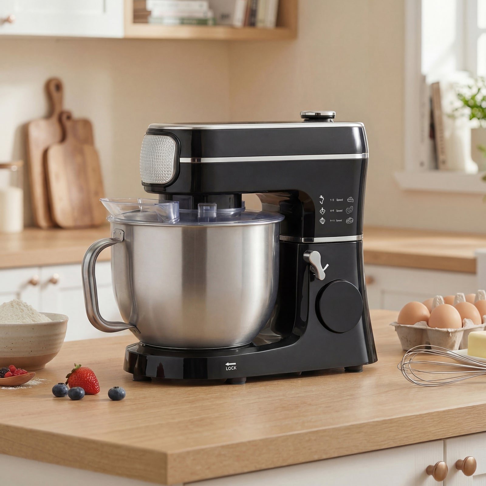 6l 1400w Stand Mixer With 11 Speeds & Fermentation Function | Black