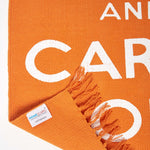 Keep Calm And Carry On Handwoven 100% Cotton Rug | 60cm x 100cm | Orange