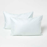 Cotton Stripe Kids Pillowcases 330 Thread Count, 2 Pack | 40 x 60cm | Blue