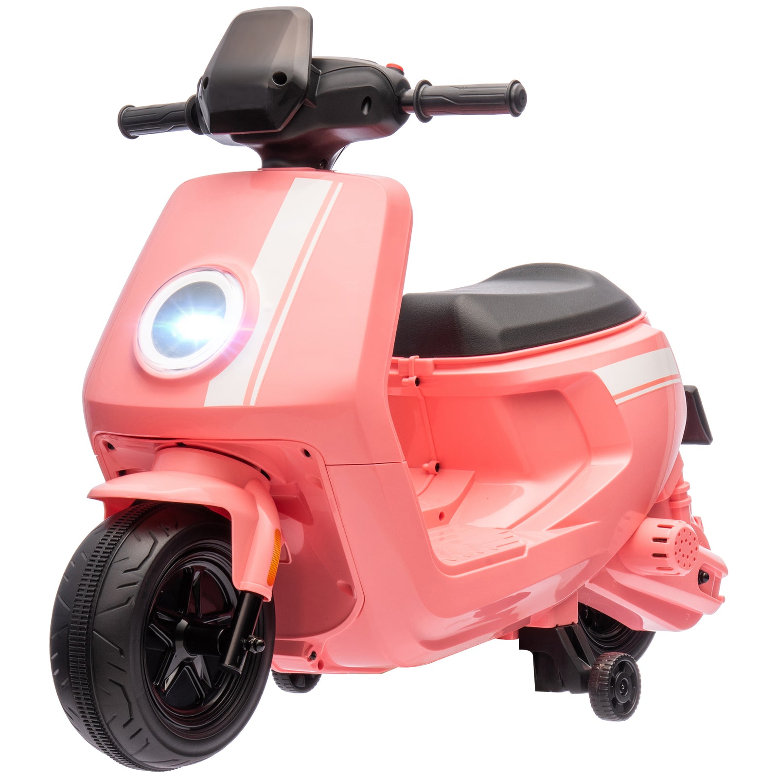 6v Kids Electric Motorbike With Headlight And Music | Pink