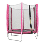 Outdoor Trampoline With Safety Enclosure For Kids Entertainment | Pink