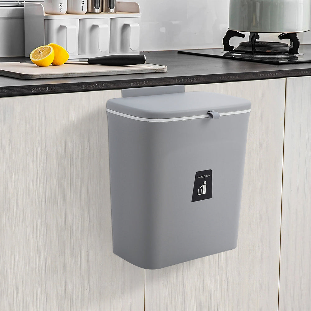 Kitchen Compost Bin Hanging Trash Can | Grey