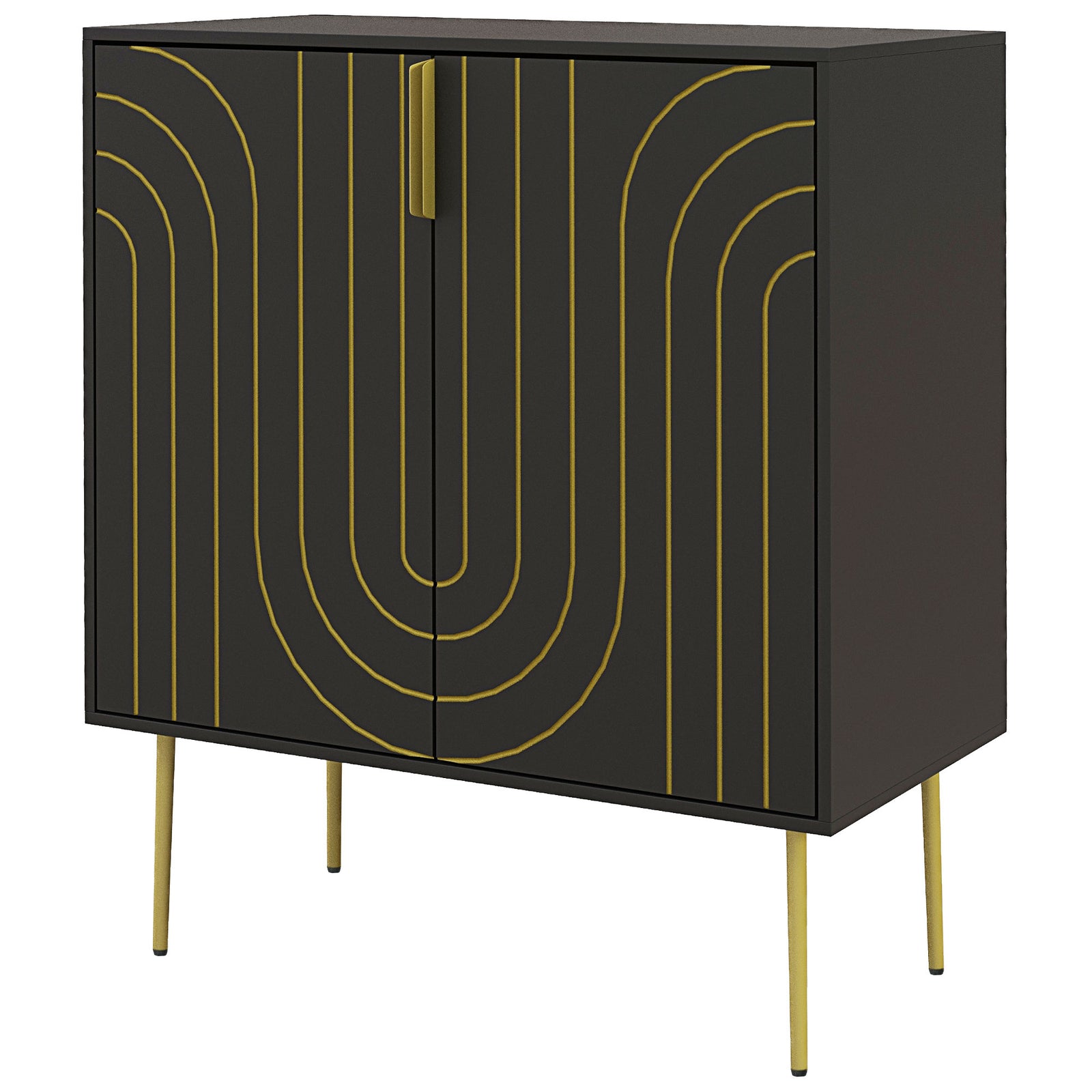 Freestanding Storage Cabinet With Adjustable Shelf