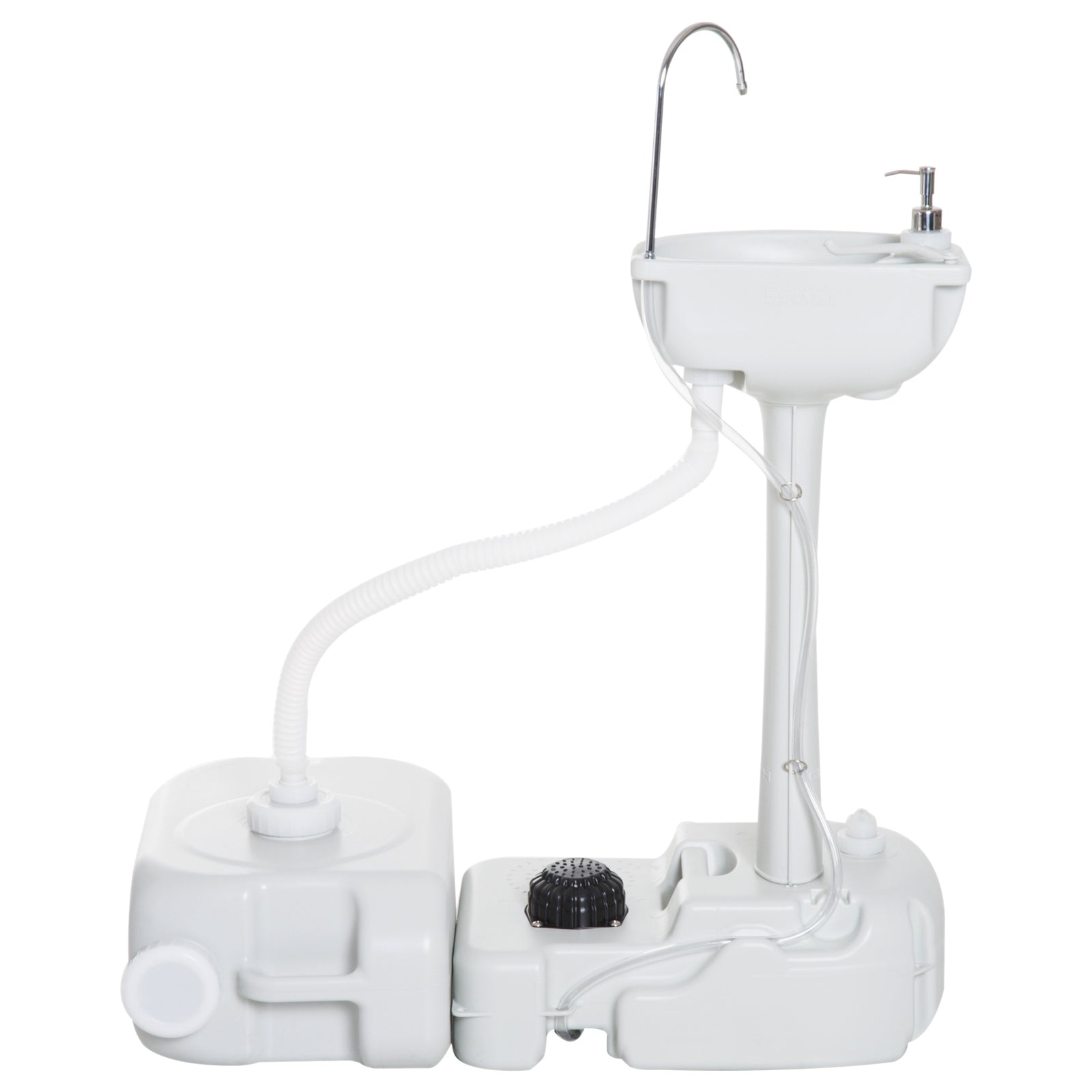 24l Portable Hand Wash Basin With Stand For Camping | Gray