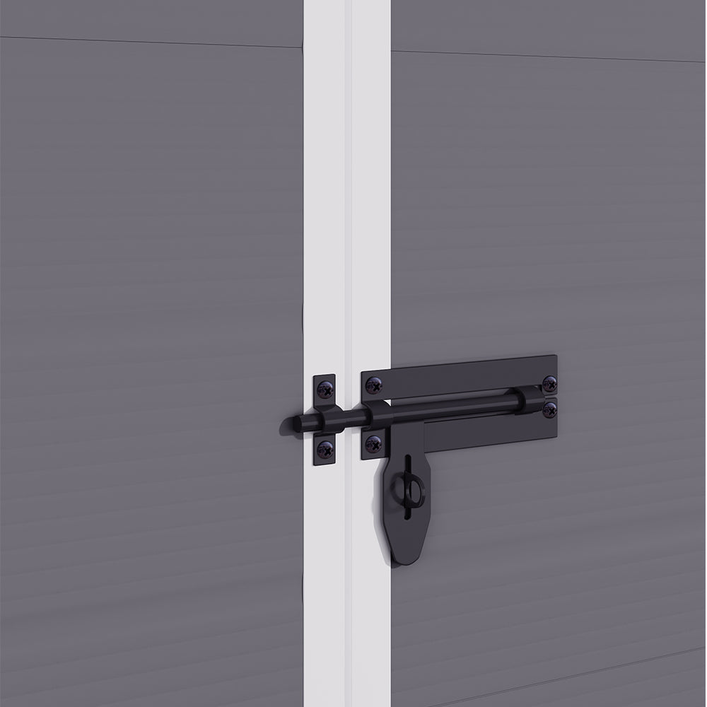 Outdoor Plastic Garden Storage Shed | Large | Light Grey