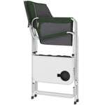 Aluminium Directors Chair Folding Camping Chair W/side Table | Green
