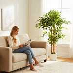 HOMCOM Artificial Banyan Tree, Faux Plant For Home Decor