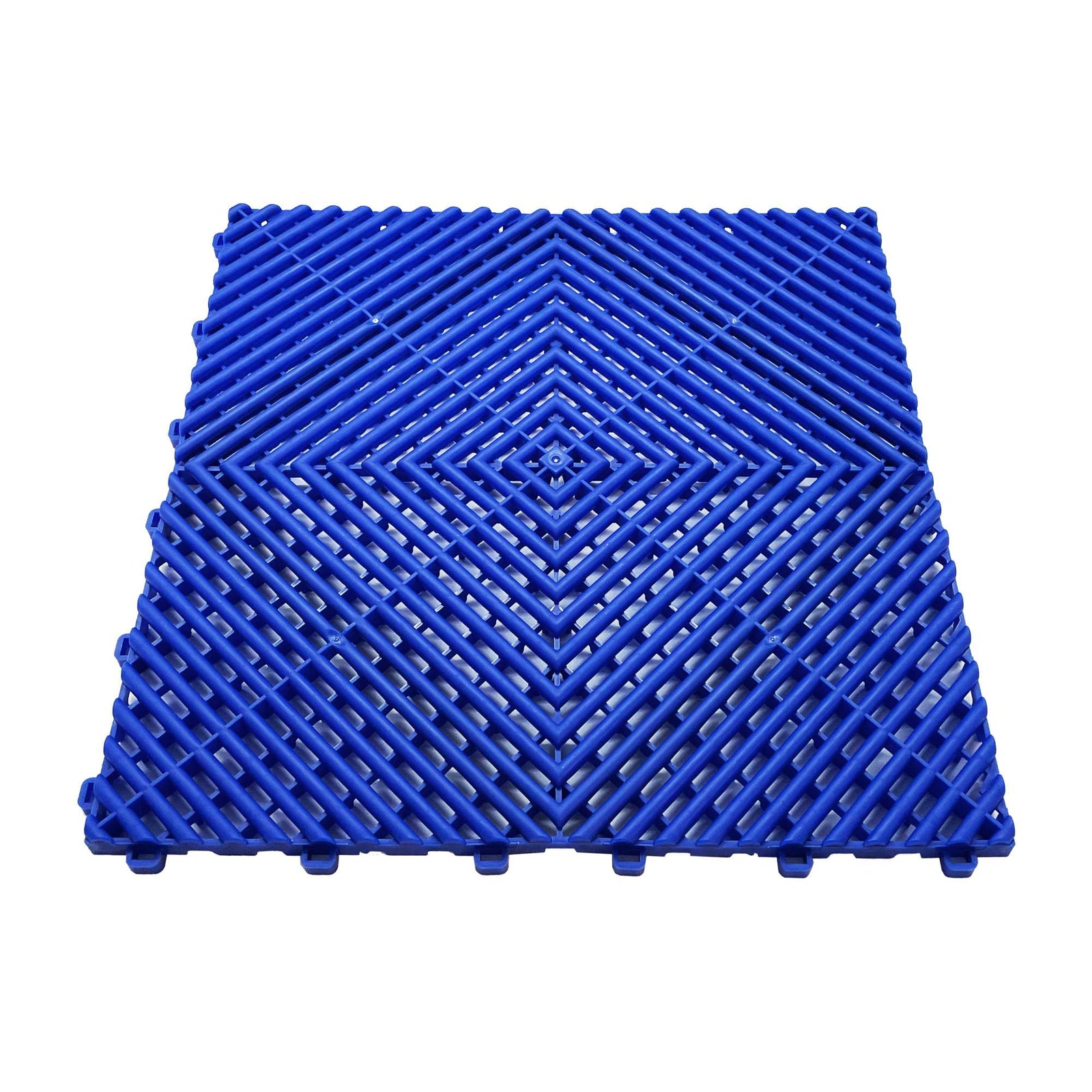 Heavy Duty Vented Garage Interlocking Floor Tiles | Blue