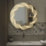 kleankin Led Dimming Lighted Bathroom Mirror Smart Touch Anti-fog