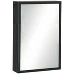 kleankin Wall Mounted Bathroom Cabinet With Mirror And Storage Shelves