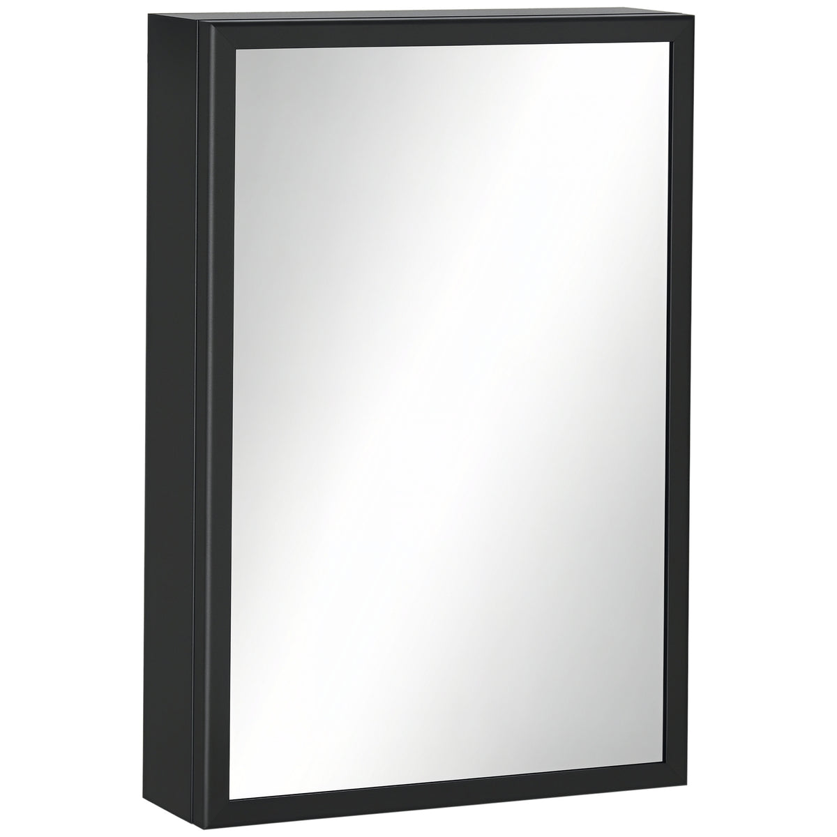 kleankin Wall Mounted Bathroom Cabinet With Mirror And Storage Shelves