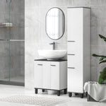 Bathroom Under Sink Cabinet With Adjustable Shelf High Gloss