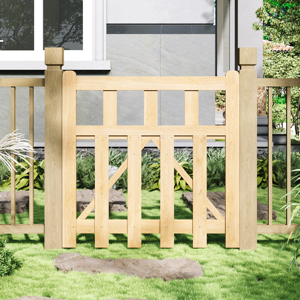 90cm/120cm W X90cm H Outdoor Wooden Garden Gate Fence Door | 90cm | Natural