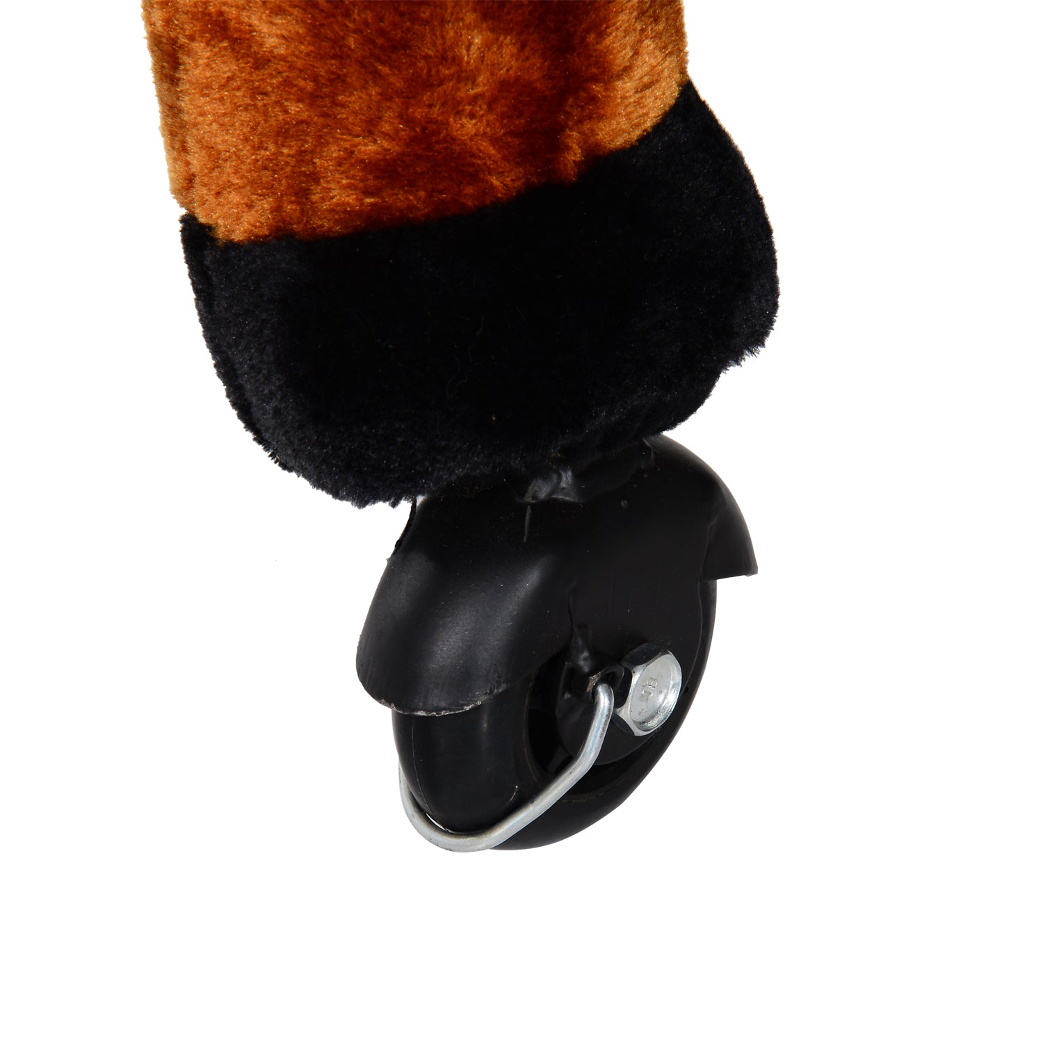 Child Boys Walking Horse Riding Toy Plush Walk Pony Wheels W/ Sound | Brown