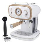 15-bar Retro Espresso Coffee Machine With Steam Wand | White