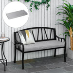 Light Grey 2-seater Bench Cushion
