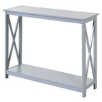 Wooden Console Table Storage Drawer Shelf Display Stand