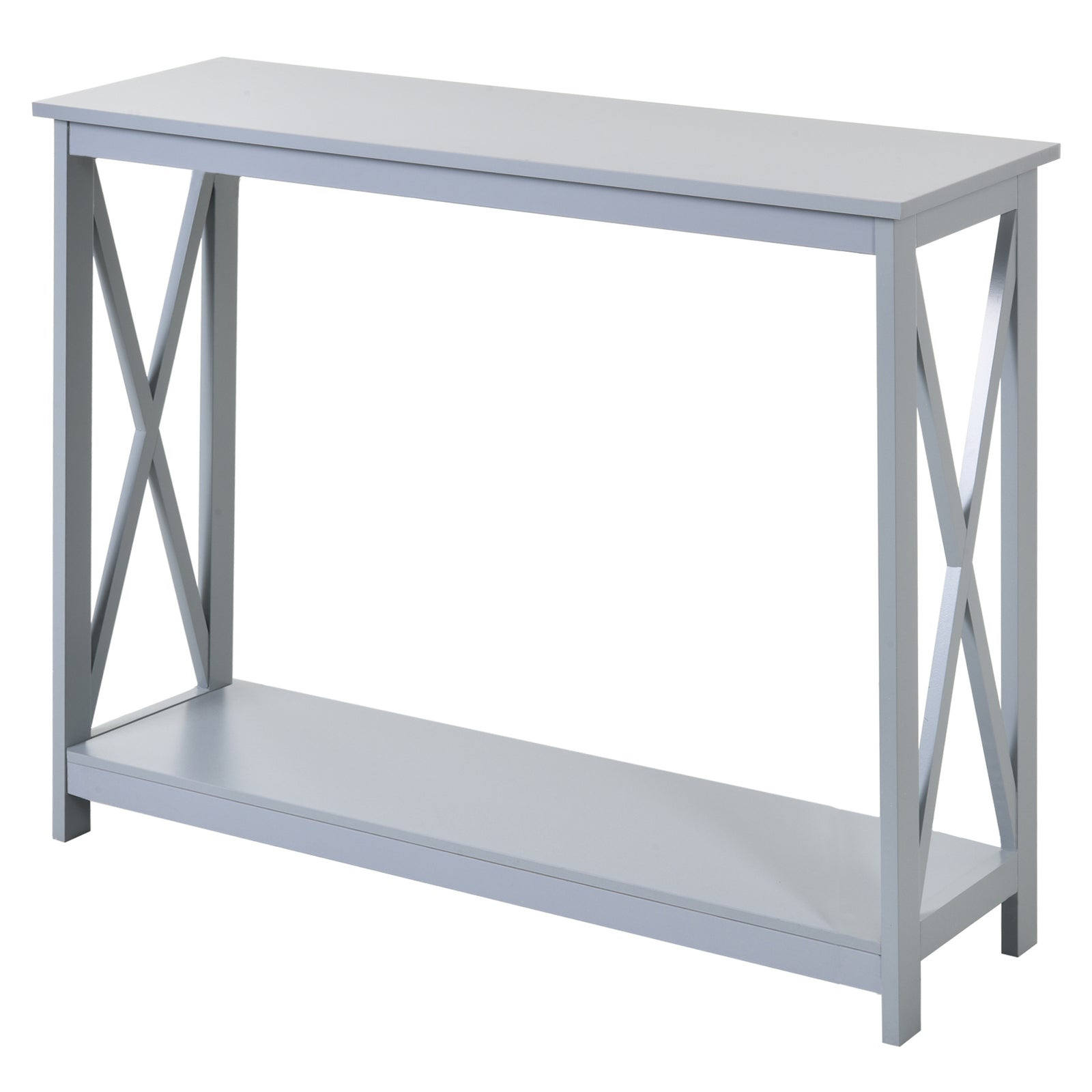 Wooden Console Table Storage Drawer Shelf Display Stand