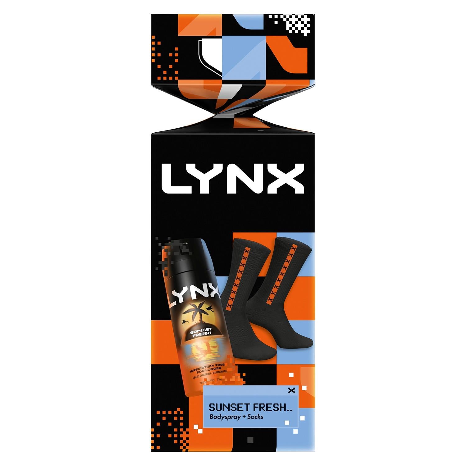 Sunset Fresh Body Spray And Socks Cracker Gift Set For Him, 1pc | Set of 1