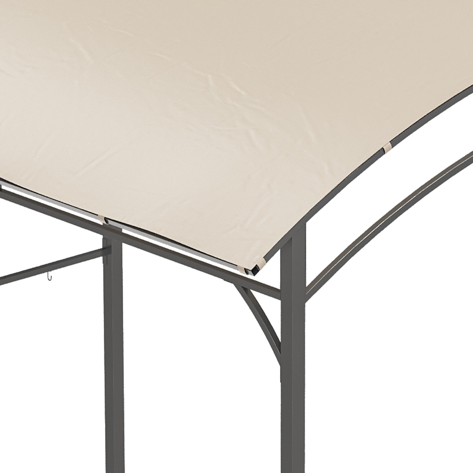 2.2 X 1.5 M Bbq Gazebo Tent Sun Shade With Canopy And Hooks | Beige
