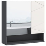 Wall Mounted Bathroom Storage Cupboard W/ Mirror And Shelf