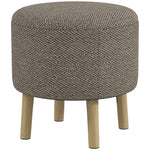 Round Storage Ottoman, Hidden Space, Cushioned