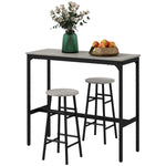 Bar Table And Stool Set Kitchen Table With 2/4 Stools | Set of 3