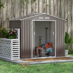 Garden Shed Storage Unit W/locking Door Floor Foundation | Gray