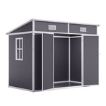 Outdoor Plastic Garden Storage Shed | Large | Light Grey