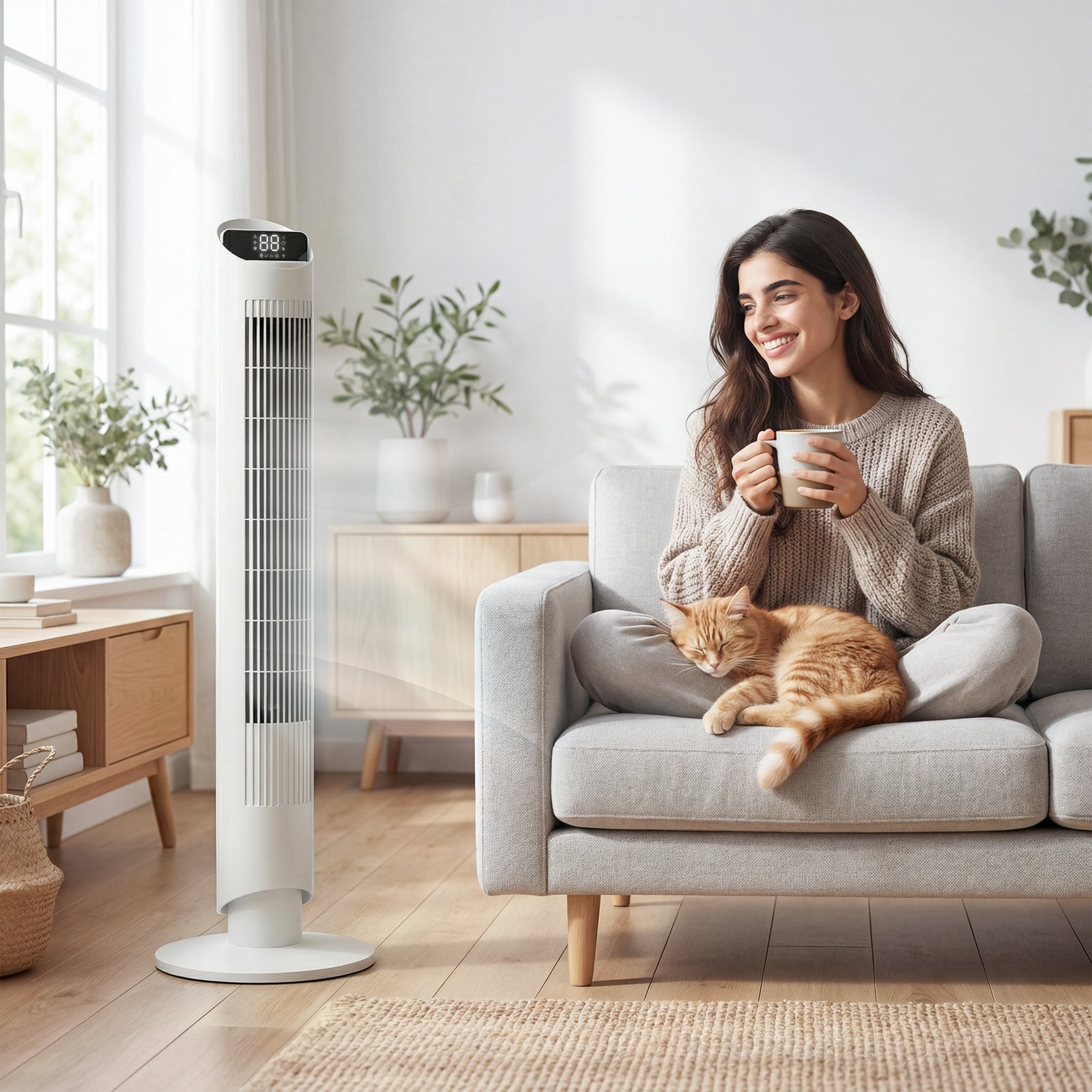 Tower Fan Wifi App Control 101.8cm | White
