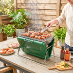 Charcoal Bbq Grill Portable With Tilting Grate | Green