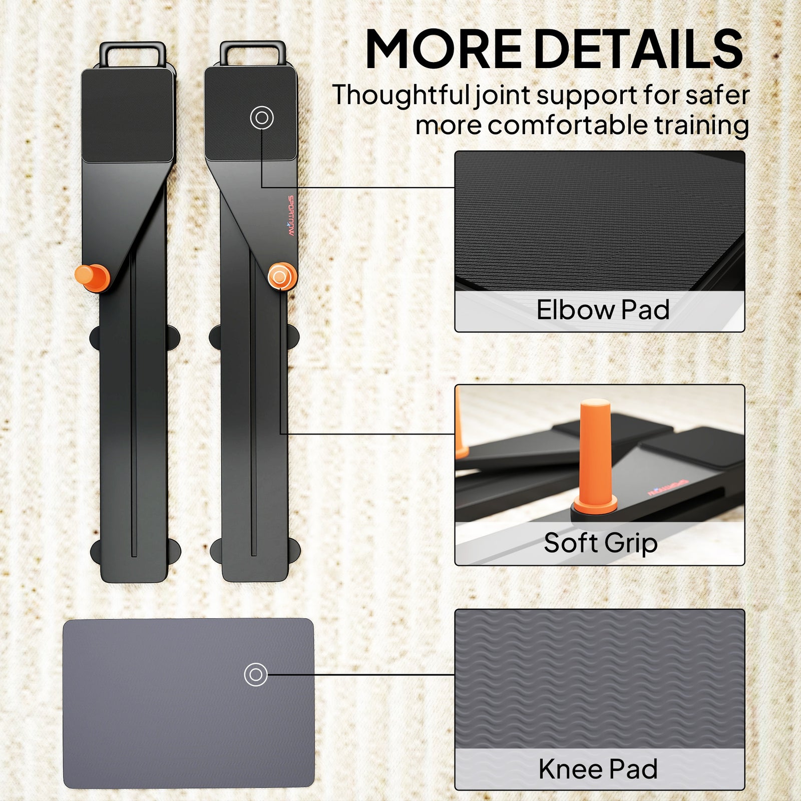 Push Up Board Set Of 2, Portable Press Up Board