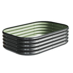 1.2m W x 0.8m D Grey Galvanized Steel Raised Garden Bed