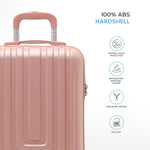 55x35x20cm Cabin Carry Bag Hard Shell Suitcase 100+ Airline Approved | Cabin | Rose Gold