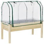 Raised Wood Planter Box With Pe Cover Natural