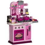Kids Kitchen W/ 33 Piece Accessories, Lights, Sounds, Storage