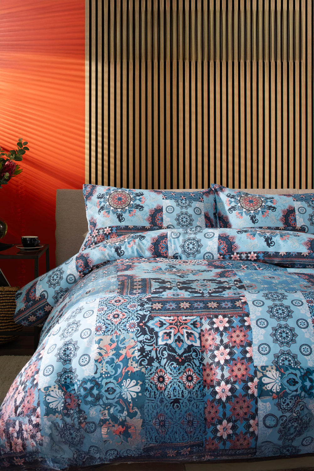 Printed 200 Thread Count Reversible Cotton Rich Jaipur Duvet Cover Set | Single | Blue