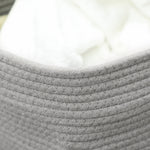 36/88l Cotton Rope Laundry Basket With Handles For Pillows | Medium