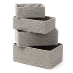 Livivo Set Of 4 Woven Paper Rope Storage Baskets