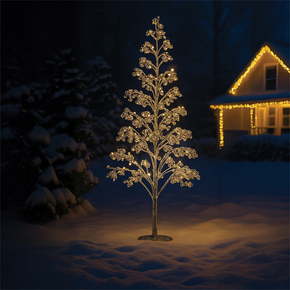180cm 1000 Warm White Micro Led Tree 5m Lead | Silver