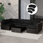 Garden Sofa Set Polyester Cover Replacement No Cushion | Black