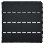 Polydeck Pvc Interlocking Decking Tiles - Black | Set of 24 | Black